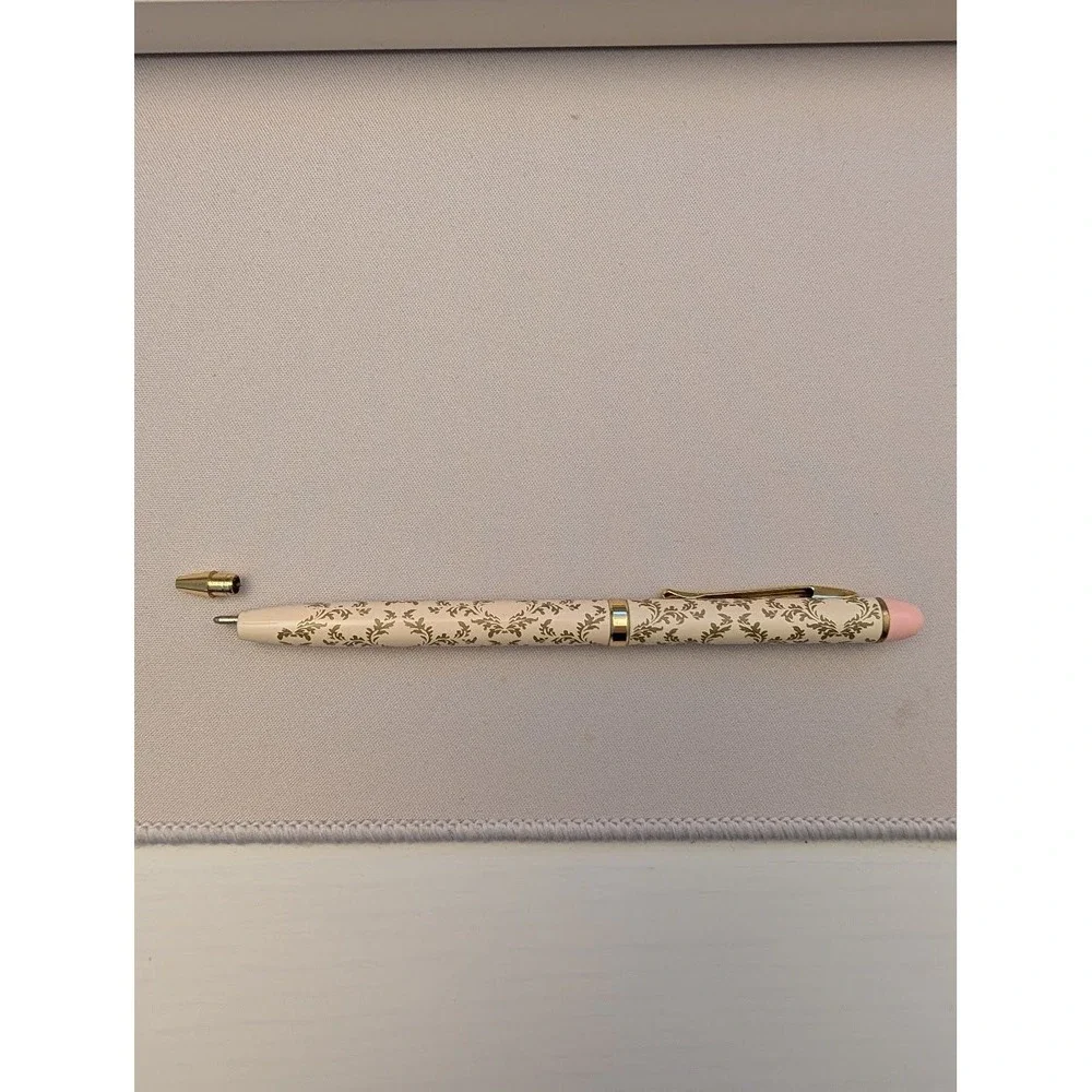 Langham Hotel Pasadena‎ Pink Floral Damask Pen Broken Parts Only